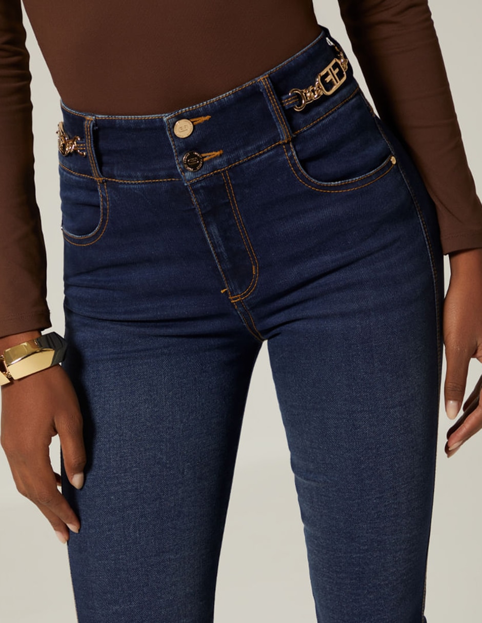 Jeans capri ultra slim Studio F para mujer
