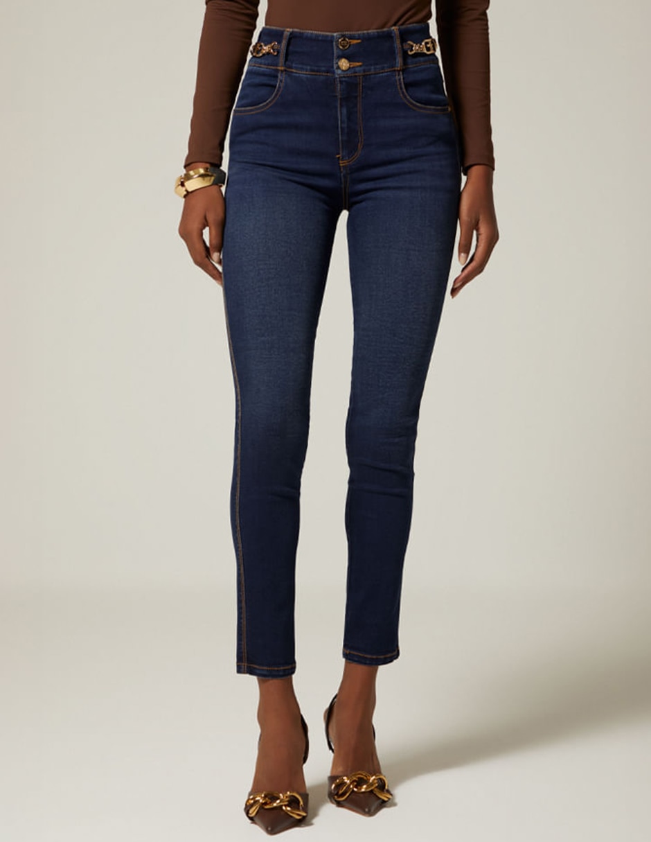 Jeans capri ultra slim para mujer