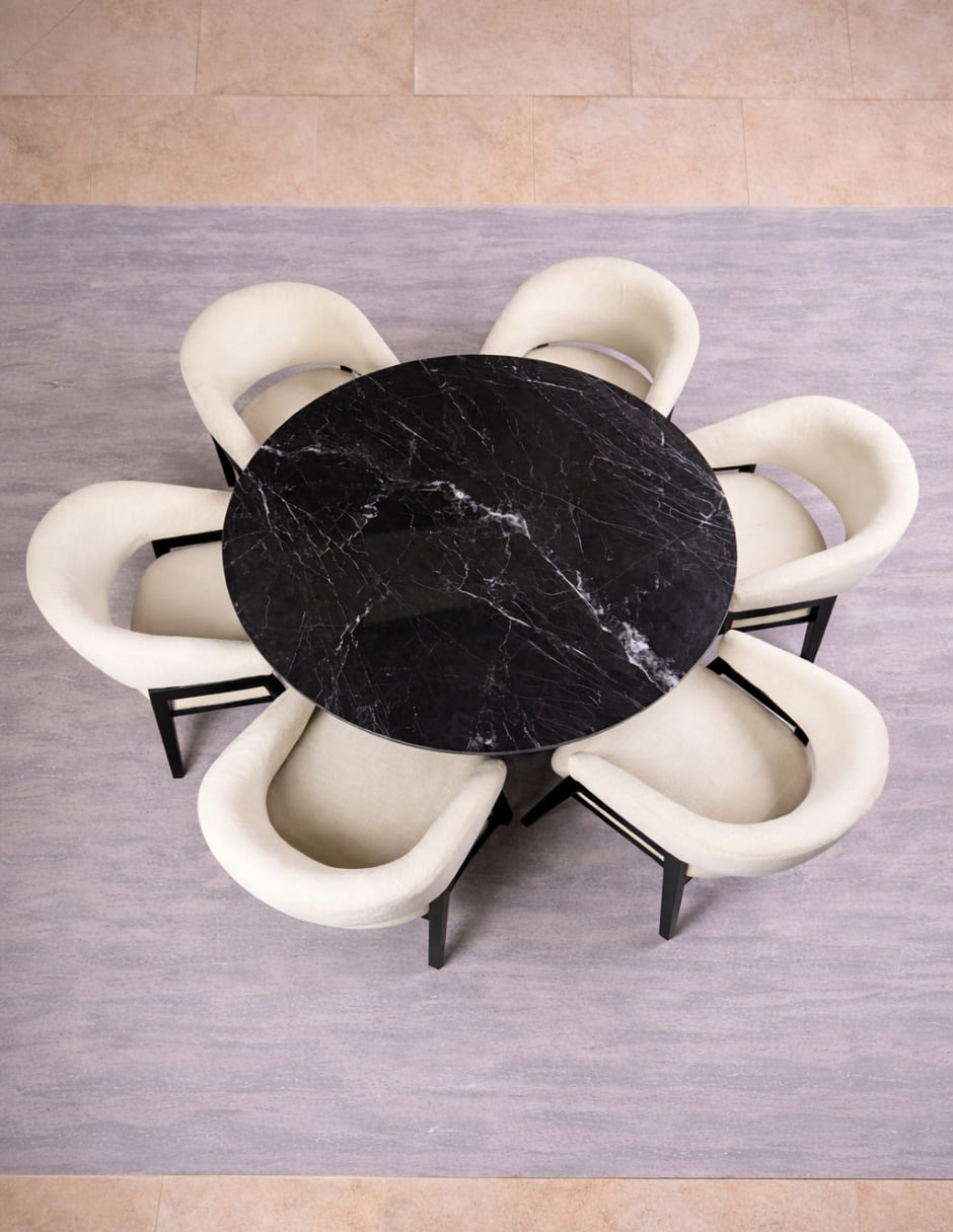 Comedor comedor para 6 personas de mármol 6
