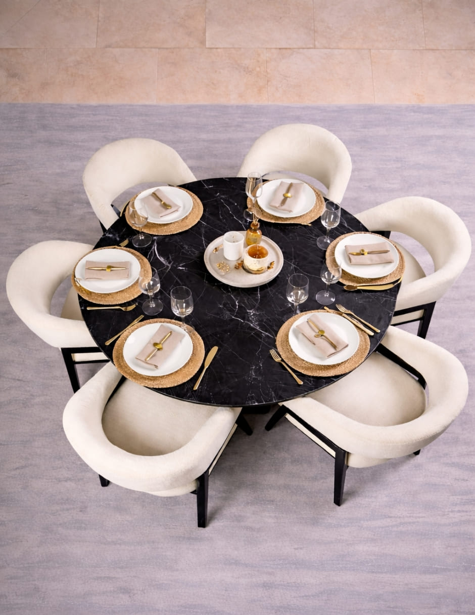 Comedor comedor para 6 personas de mármol 10