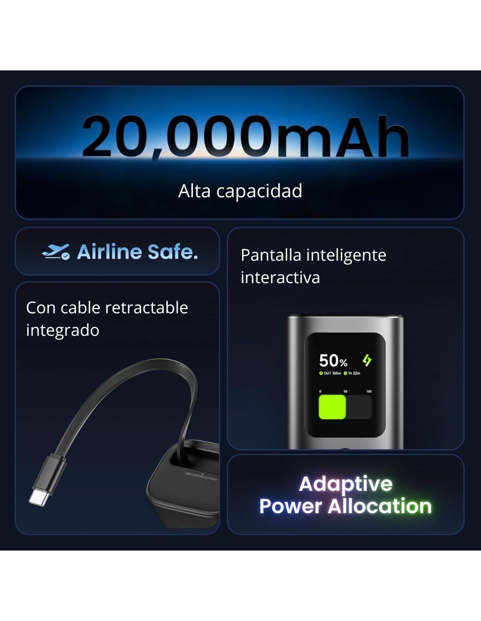 Batería portátil 20000 mAh E4 4