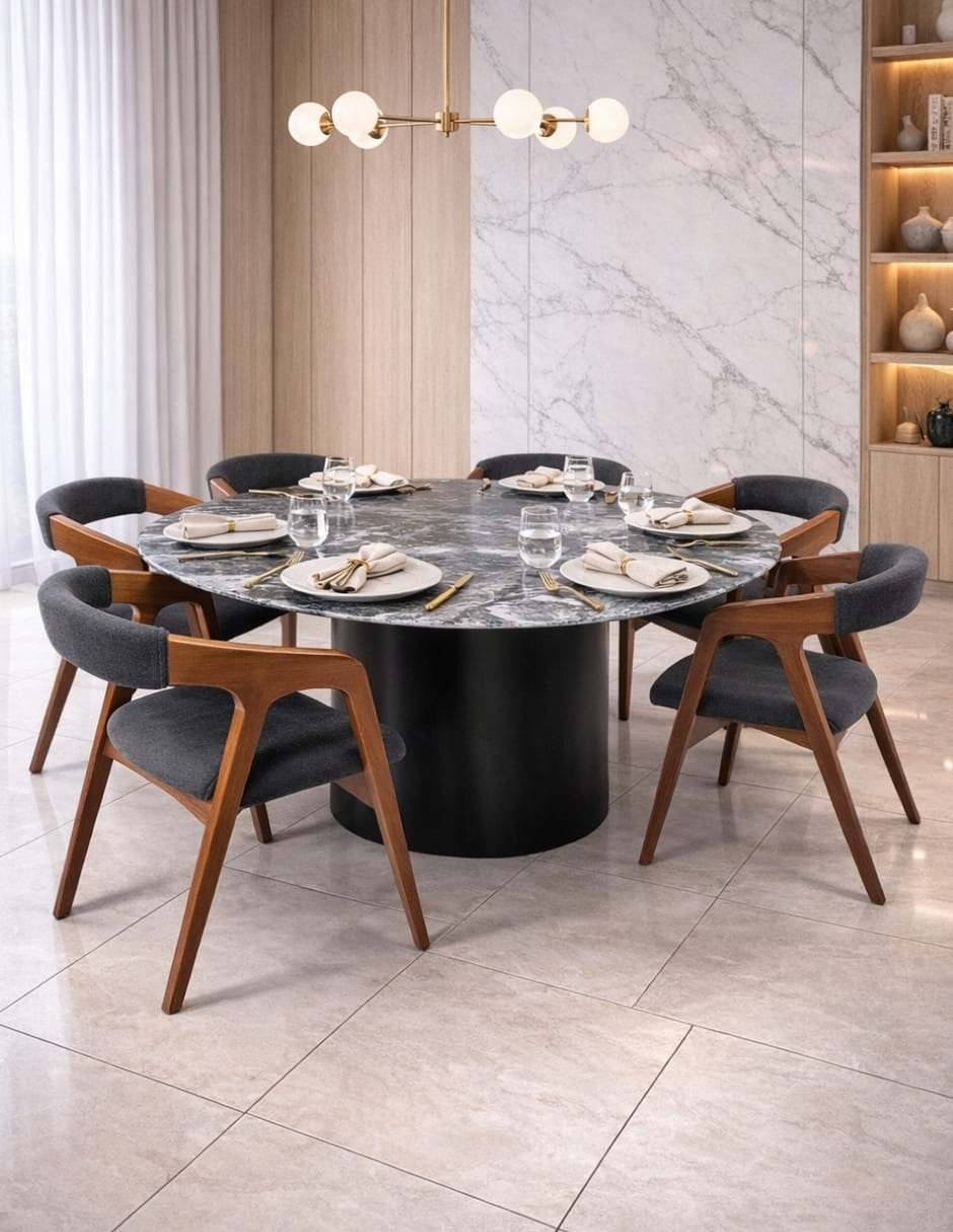 Comedor comedor vaniglam para 6 personas de mármol