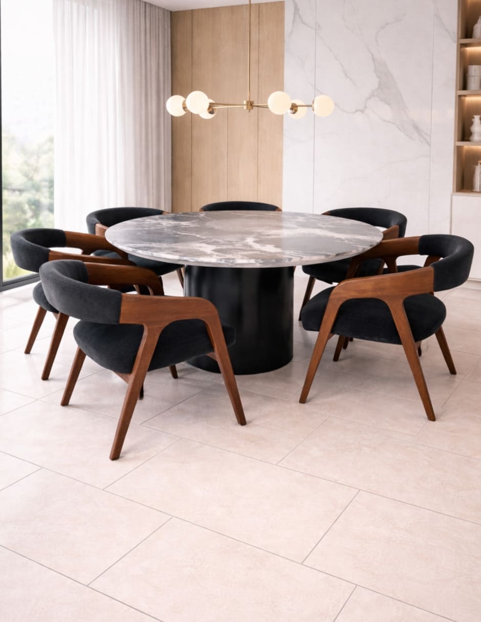 Comedor comedor vaniglam para 6 personas de mármol