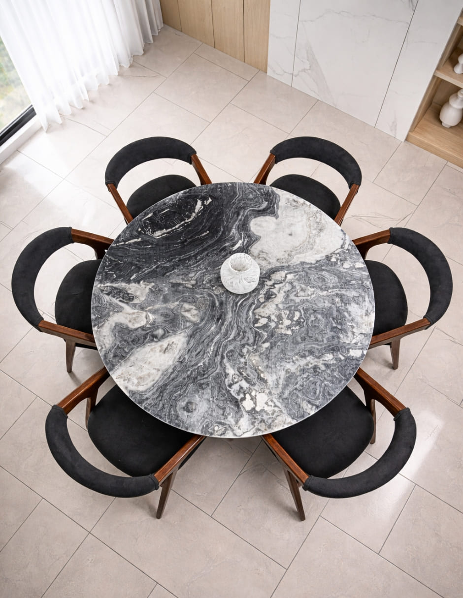 Comedor comedor vaniglam para 6 personas de mármol