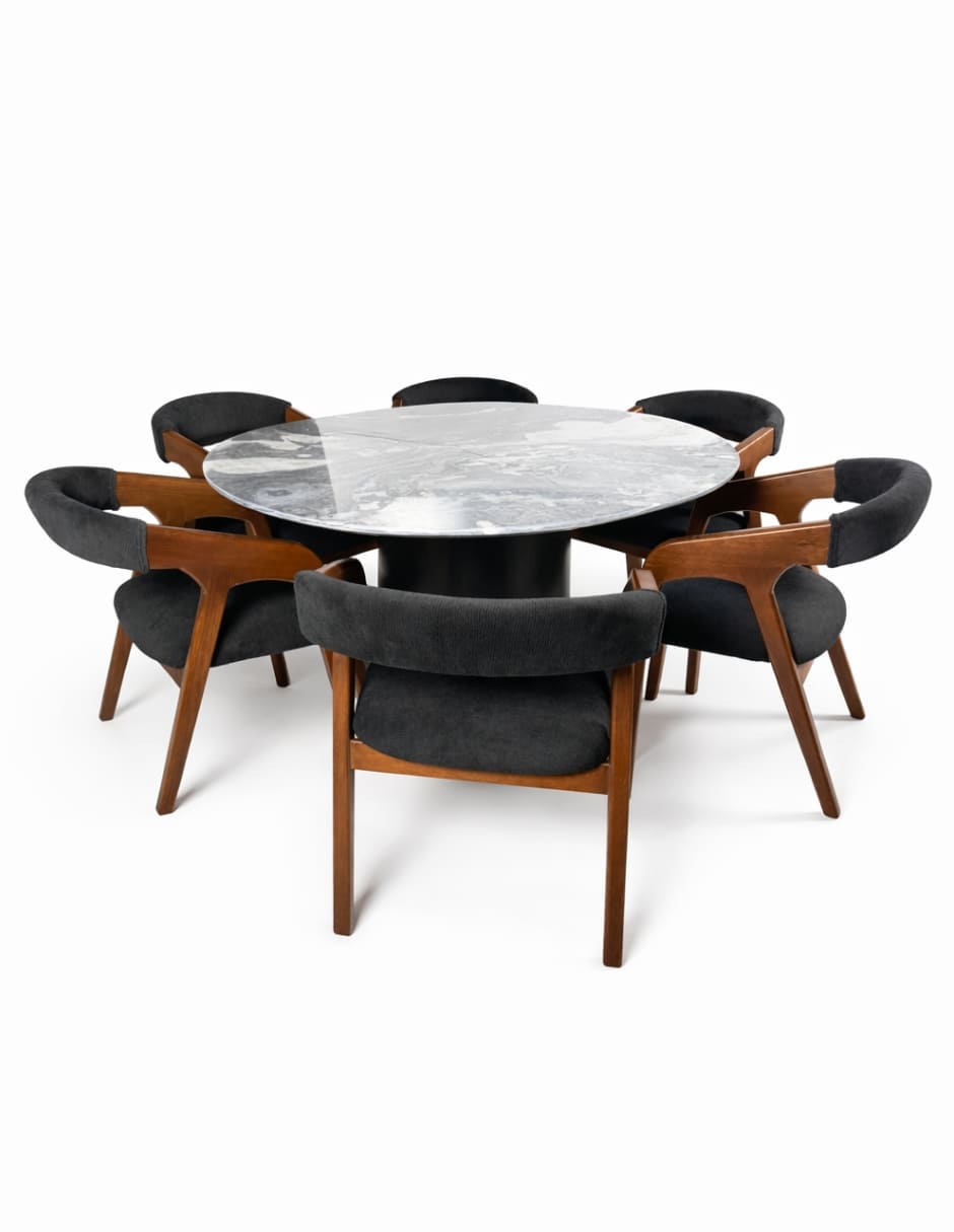 Comedor comedor para 6 personas de mármol