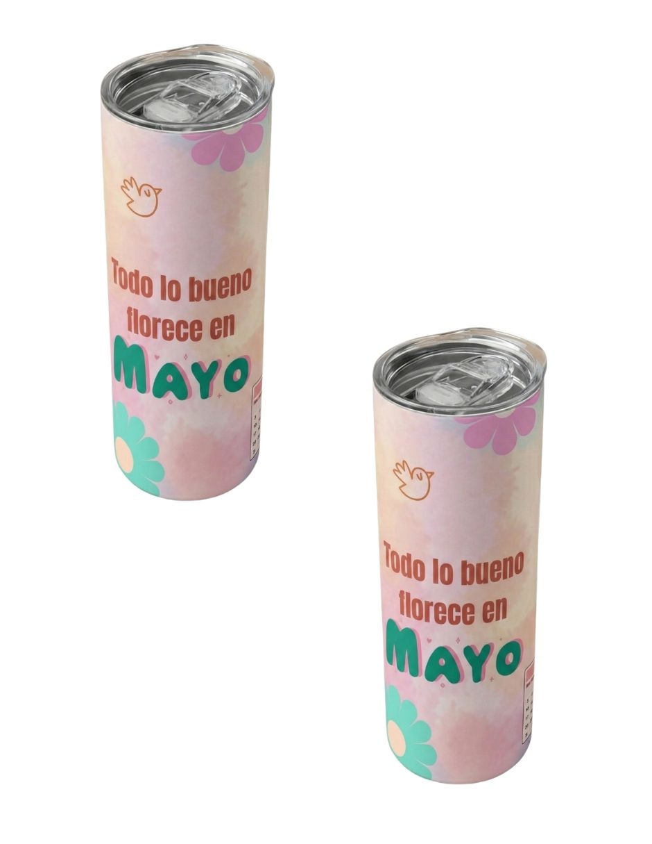 Set termo Tink de acero inoxidable con tapa a presión