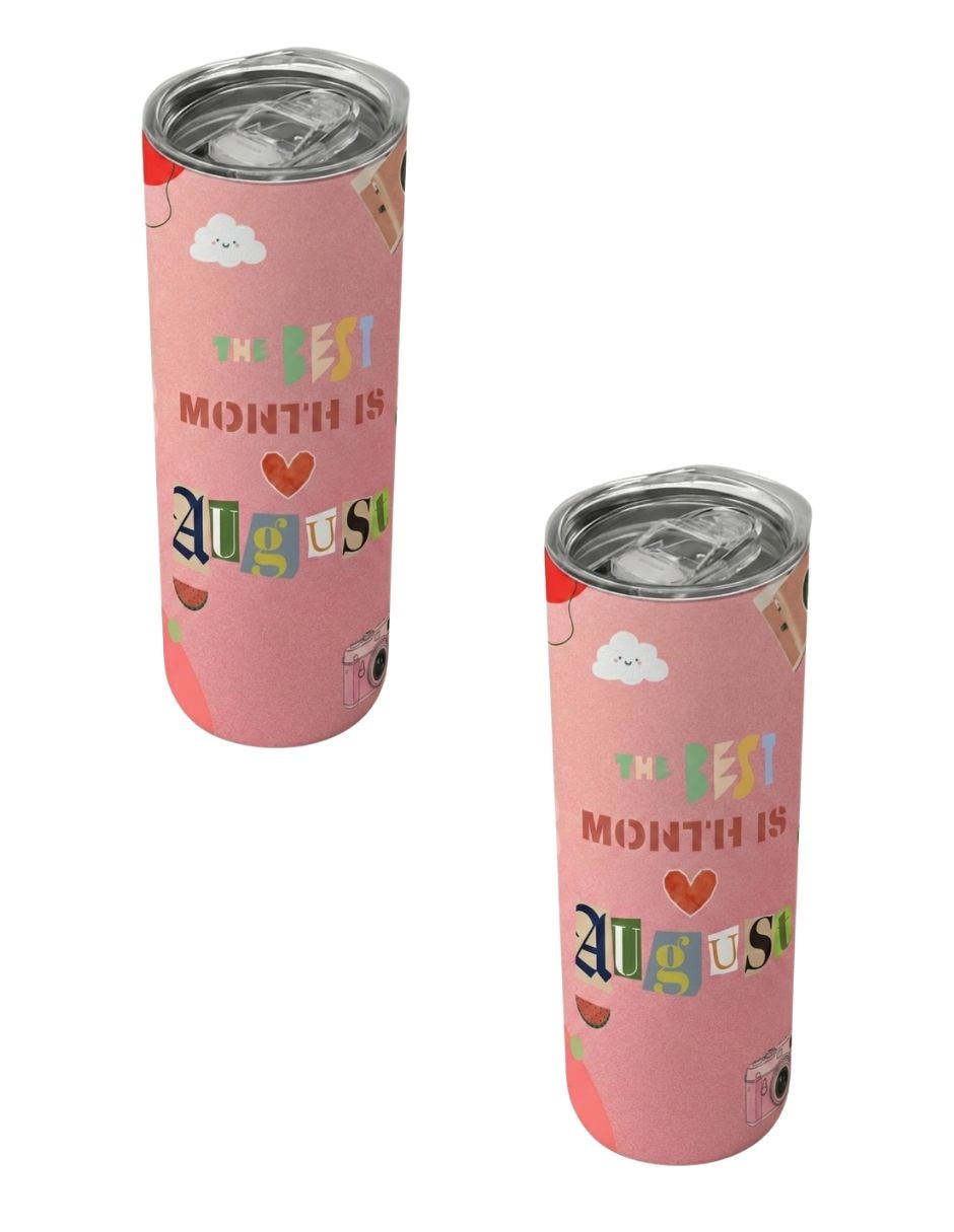 Set termo Tink de acero inoxidable con tapa a presión