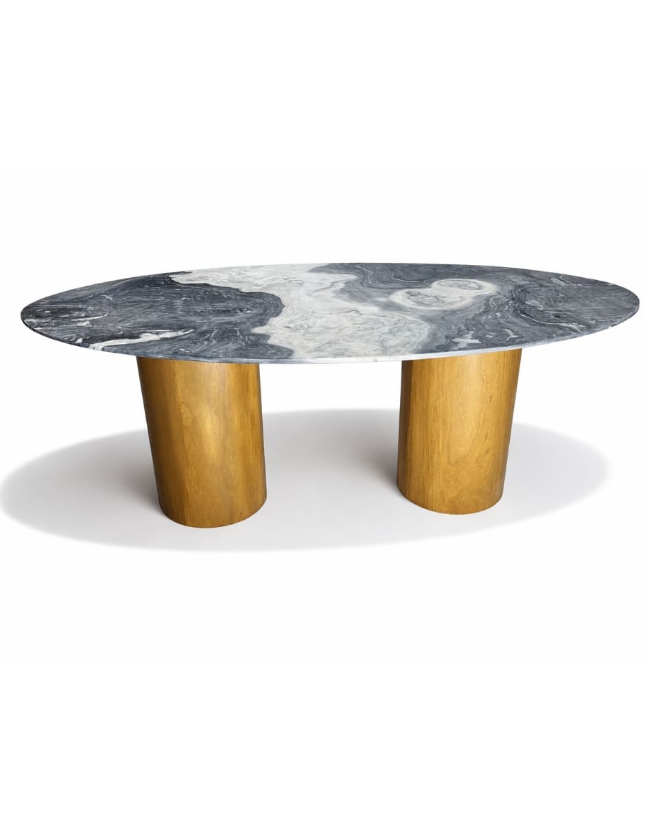 Mesa de comedor No MESA DE COMEDOR de Madera y mármol Mesa de comedor No MESA DE COMEDOR de Madera y mármol