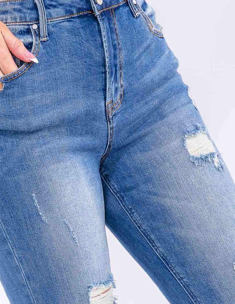 Jeans corte media cintura para mujer 3