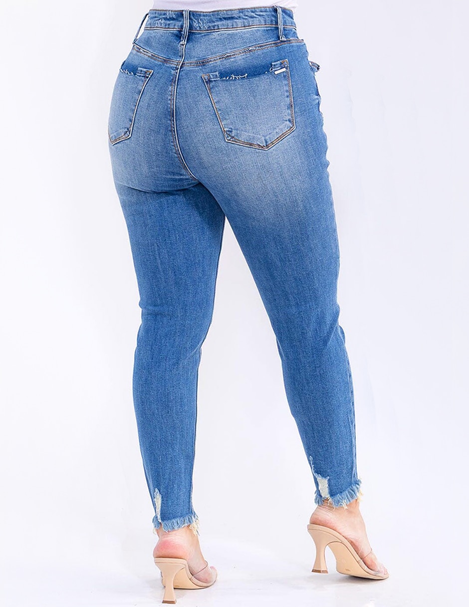 Jeans corte media cintura para mujer 6