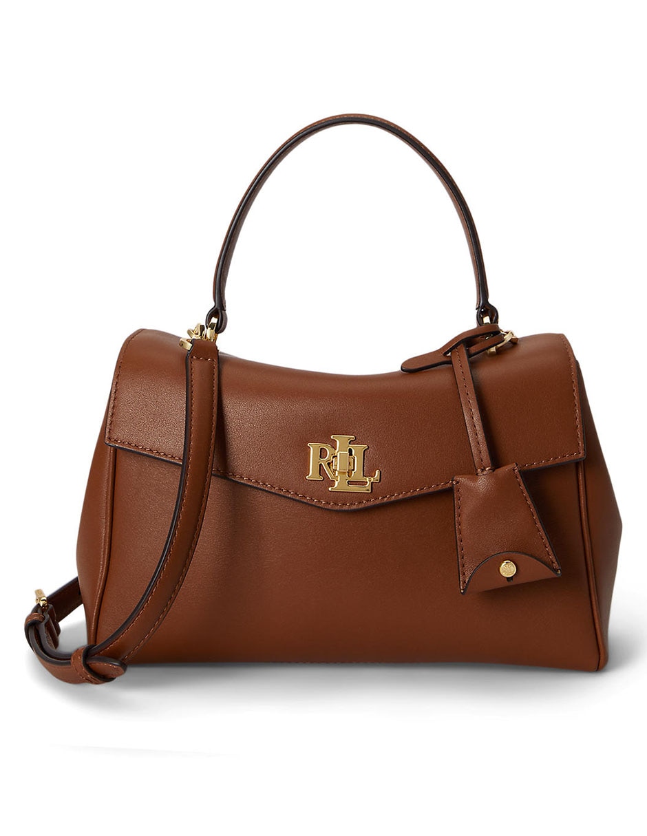 Bolsa satchel de piel para mujer