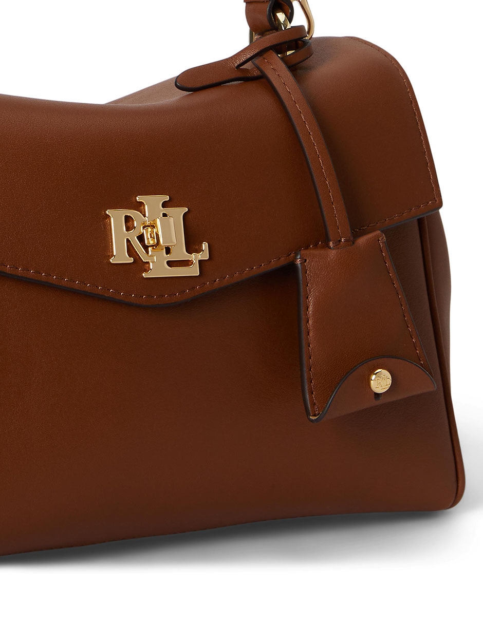Bolsa satchel de piel para mujer 6