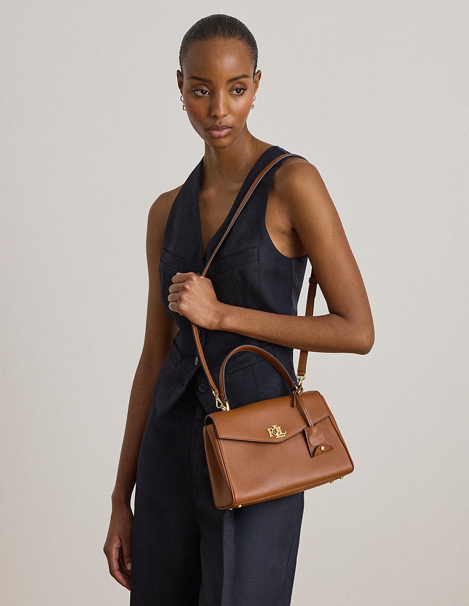 Bolsa satchel de piel para mujer 7