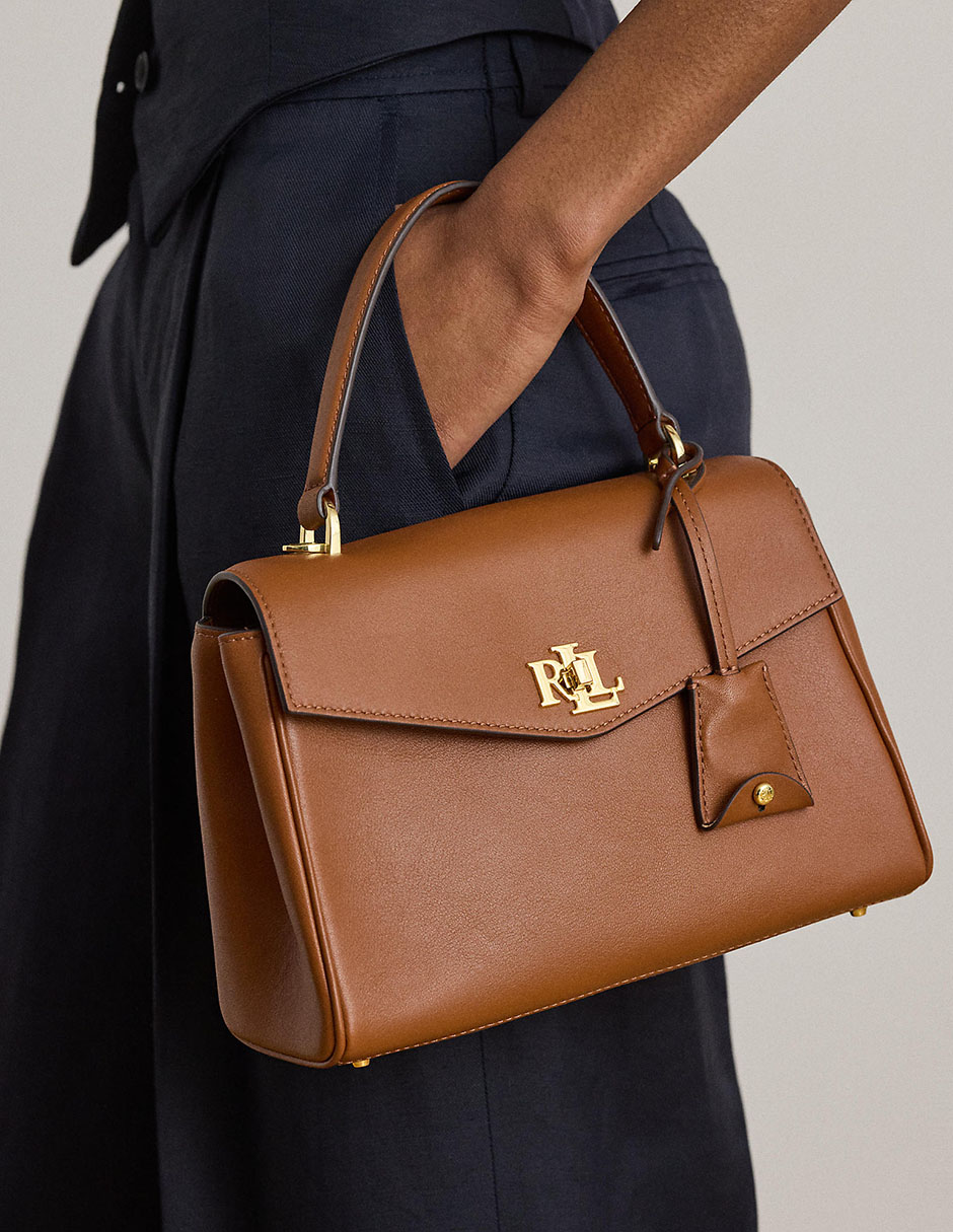 Bolsa satchel de piel para mujer 8