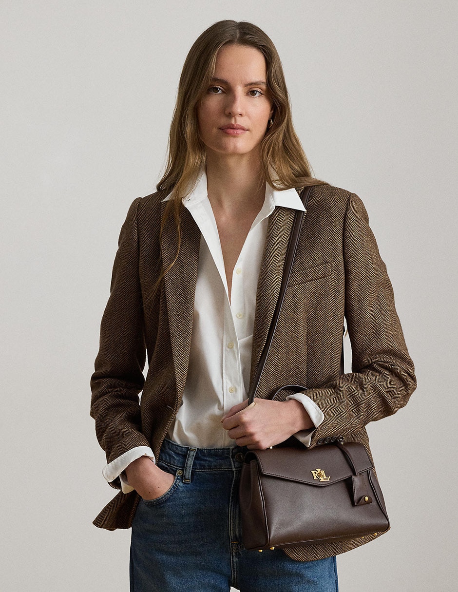 Bolsa satchel de piel para mujer 6