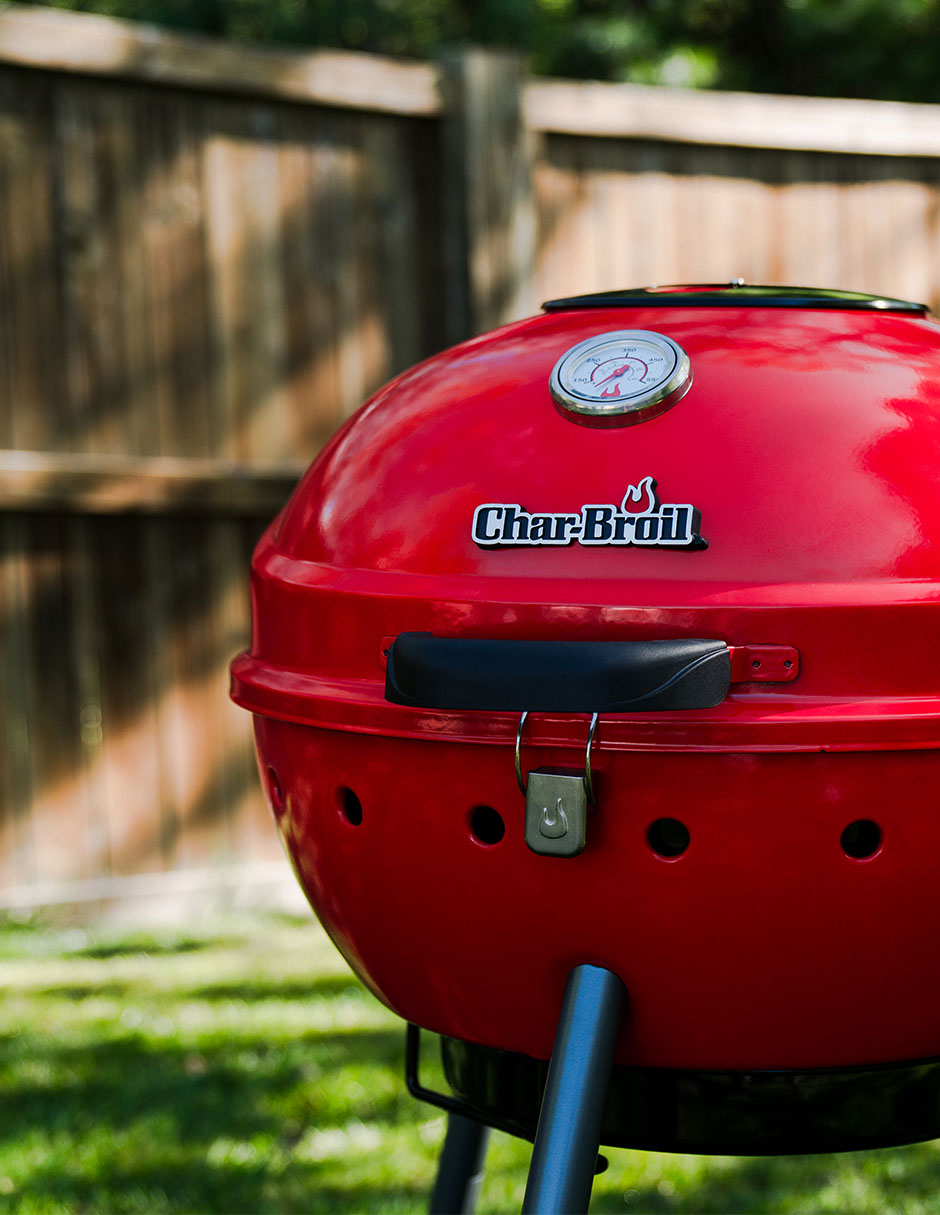 Asador carbón Charbroil Kettleman de acero inoxidable