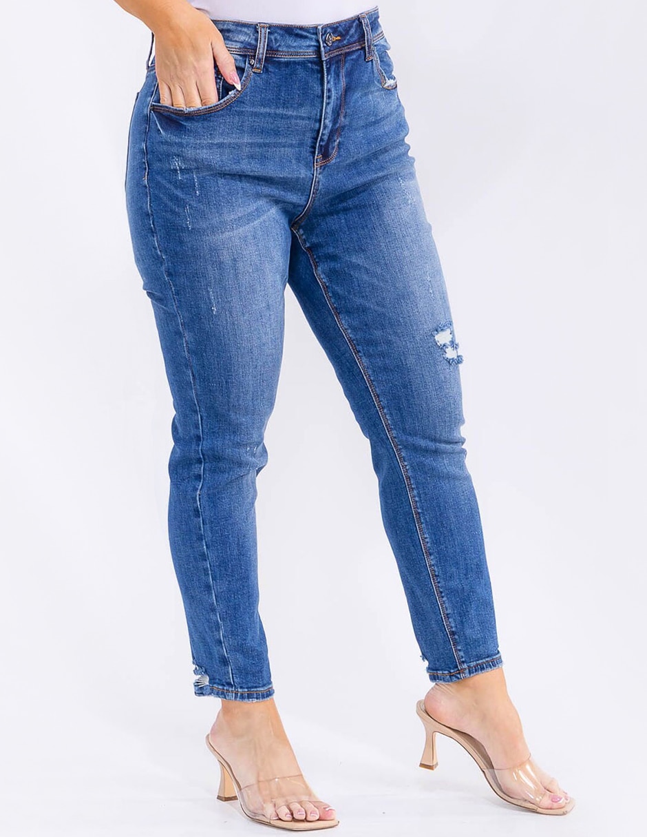 Jeans corte media cintura para mujer 2
