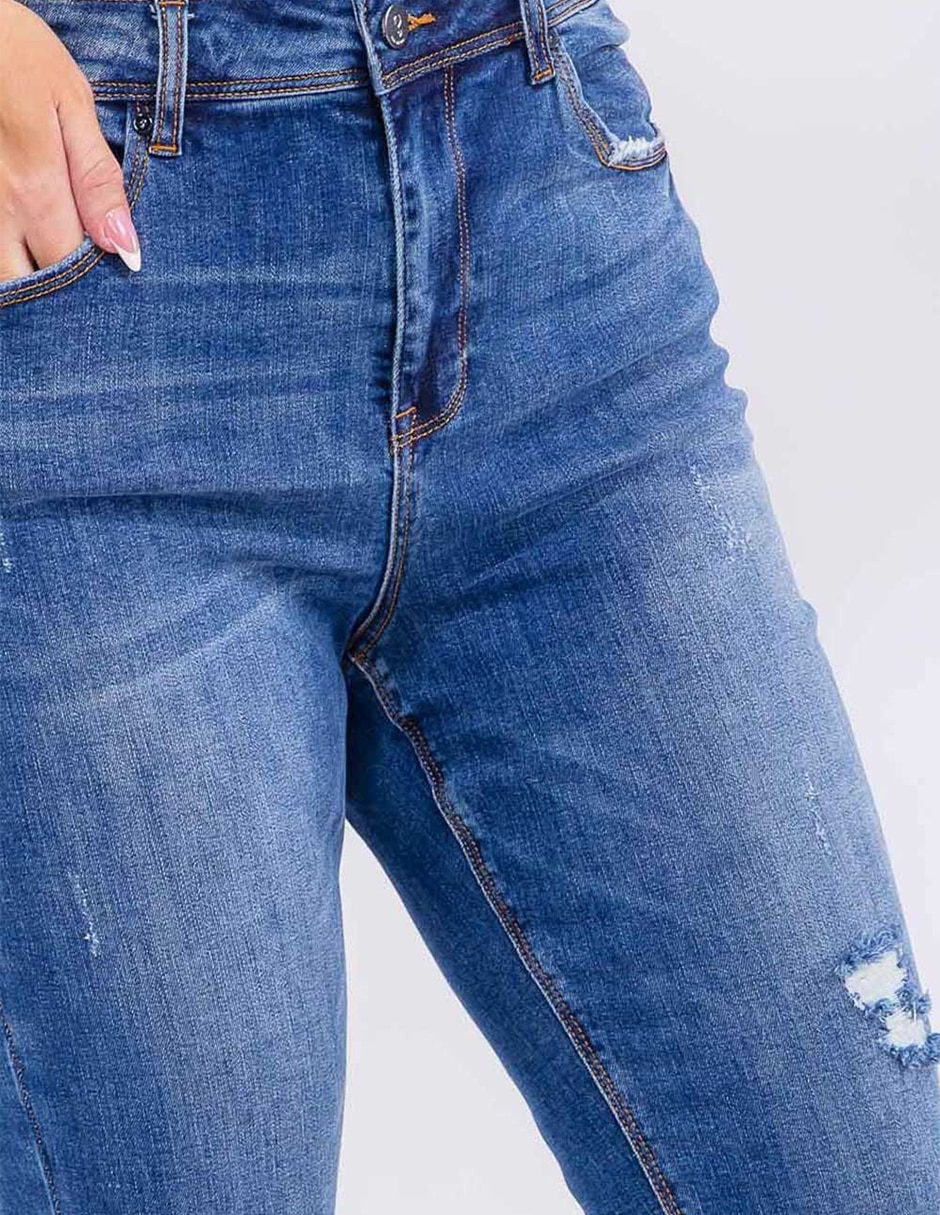 Jeans corte media cintura para mujer 3