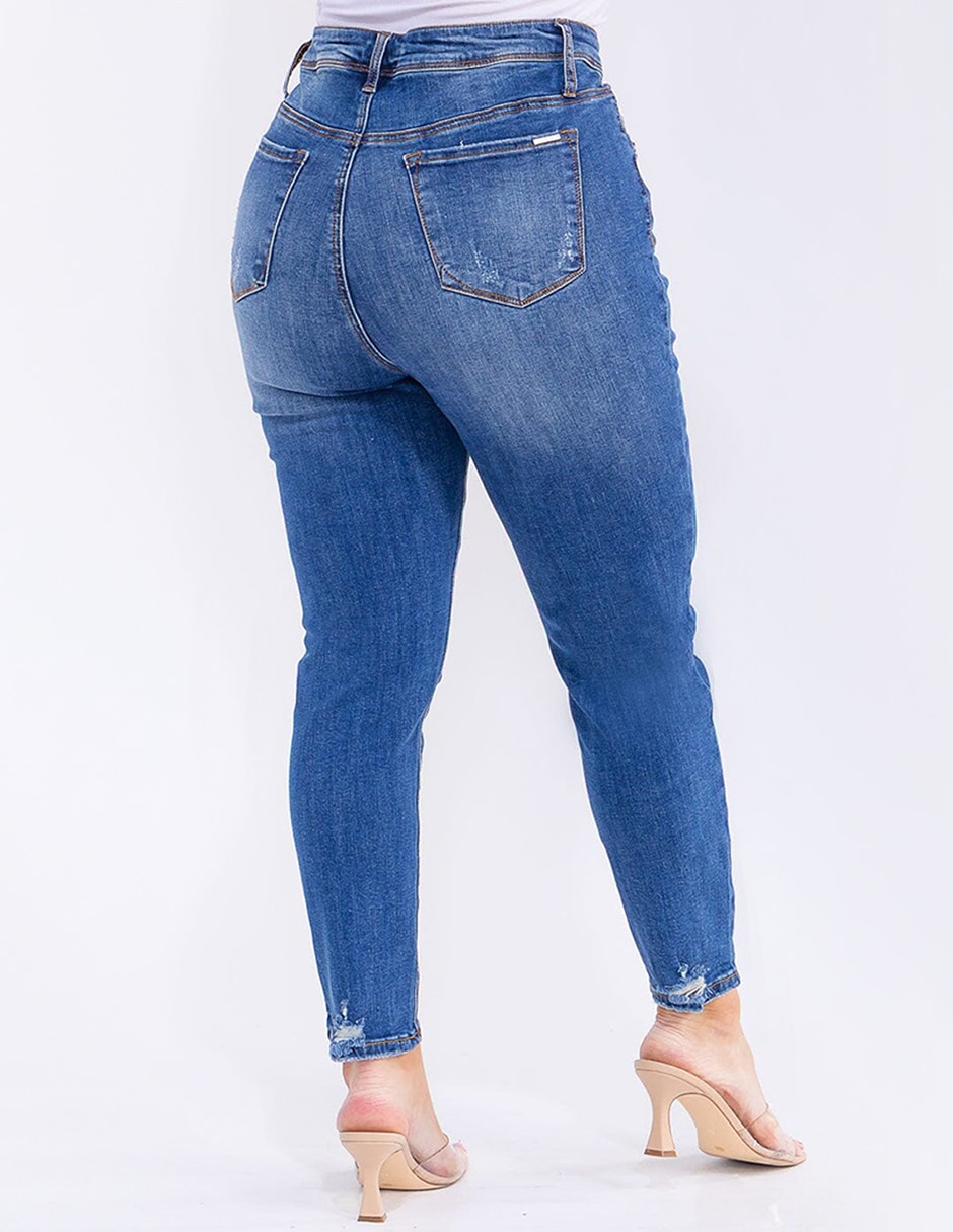 Jeans corte media cintura para mujer 6