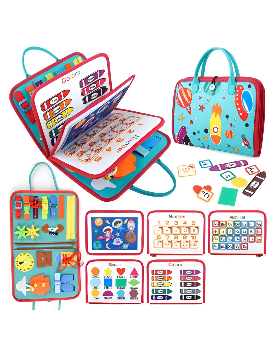Xtellar juguete tablero montessori sensorial 7 en 1 xtellar juego didáctico para unisex