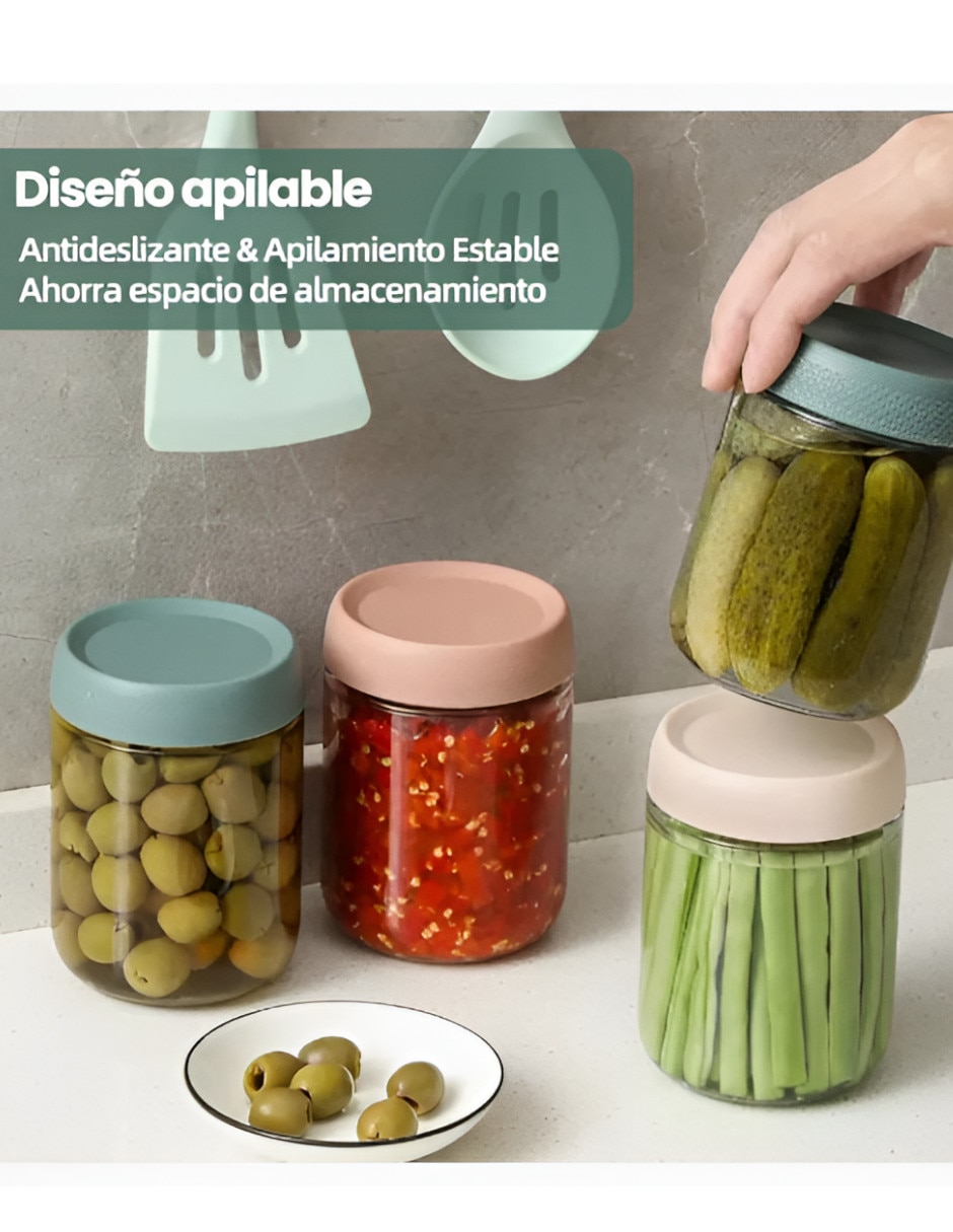 Set de frascos Xtellar de vidrio hermético
