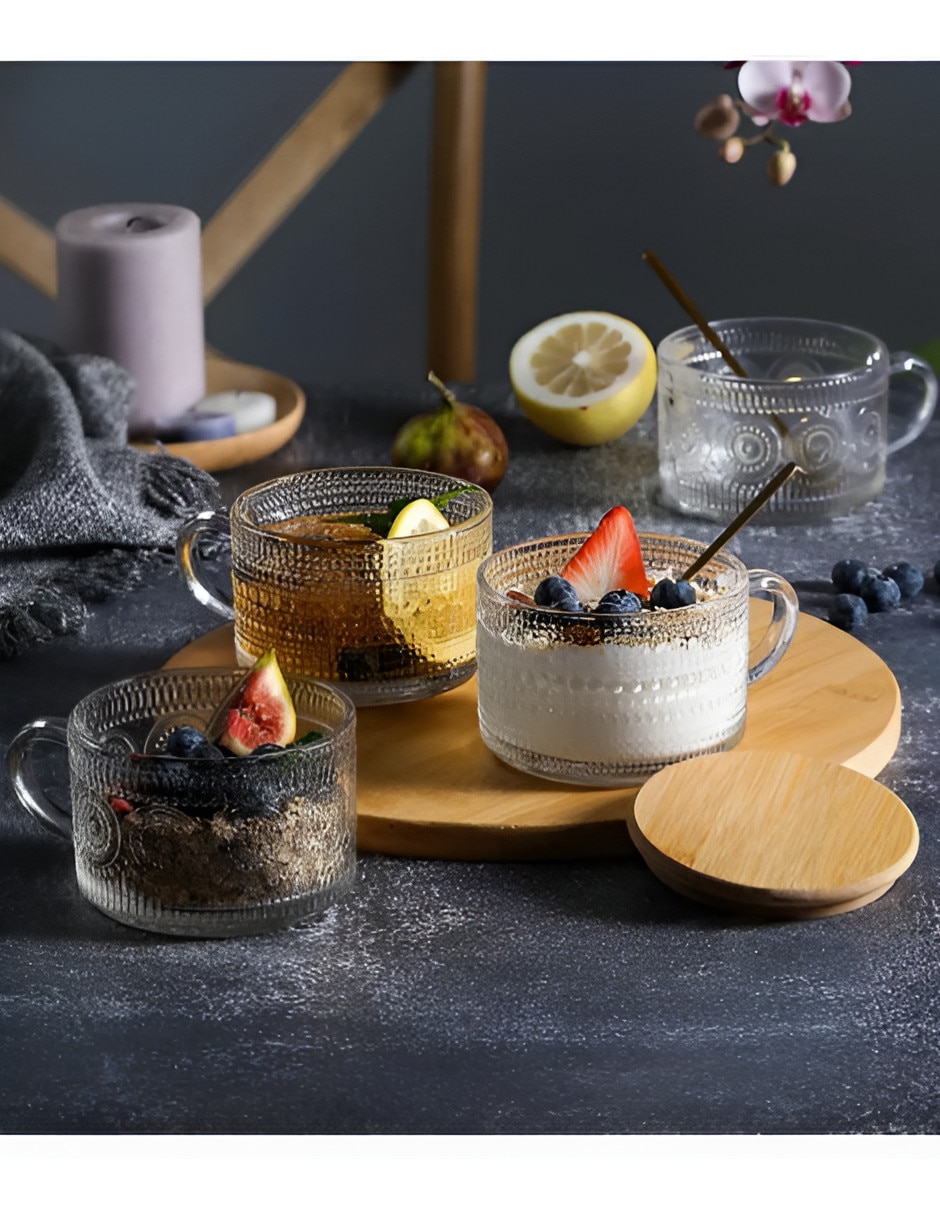 Set de tazas con tapa Xtellar 4 piezas