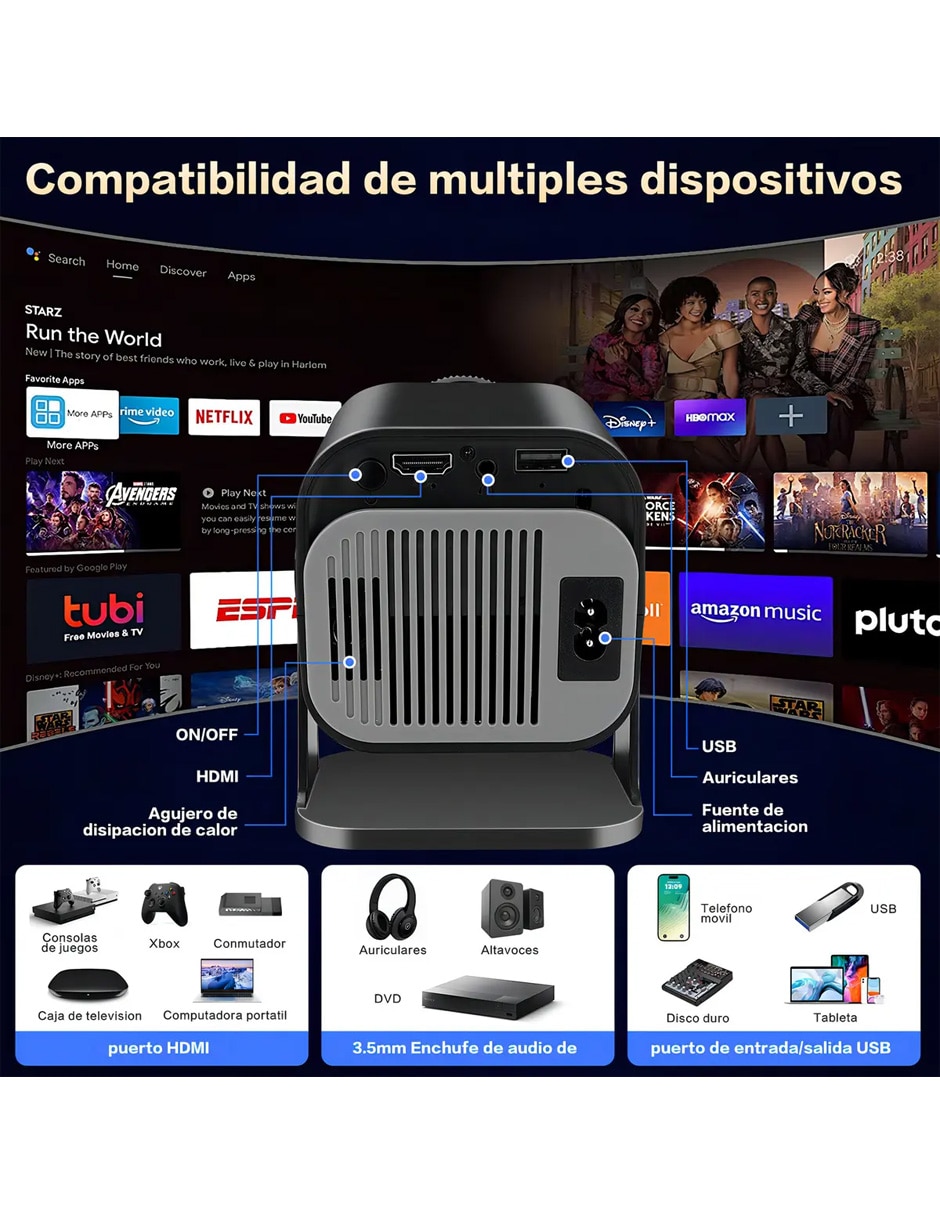 Proyector Petukita Box HY320 Pro