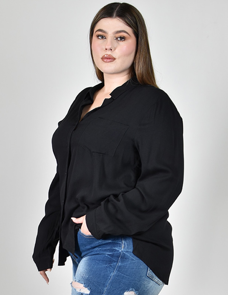 Blusa Roman Fashion manga larga para mujer