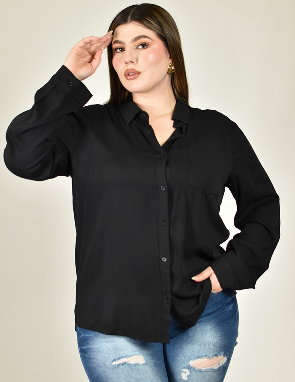 Blusa Roman Fashion manga larga para mujer
