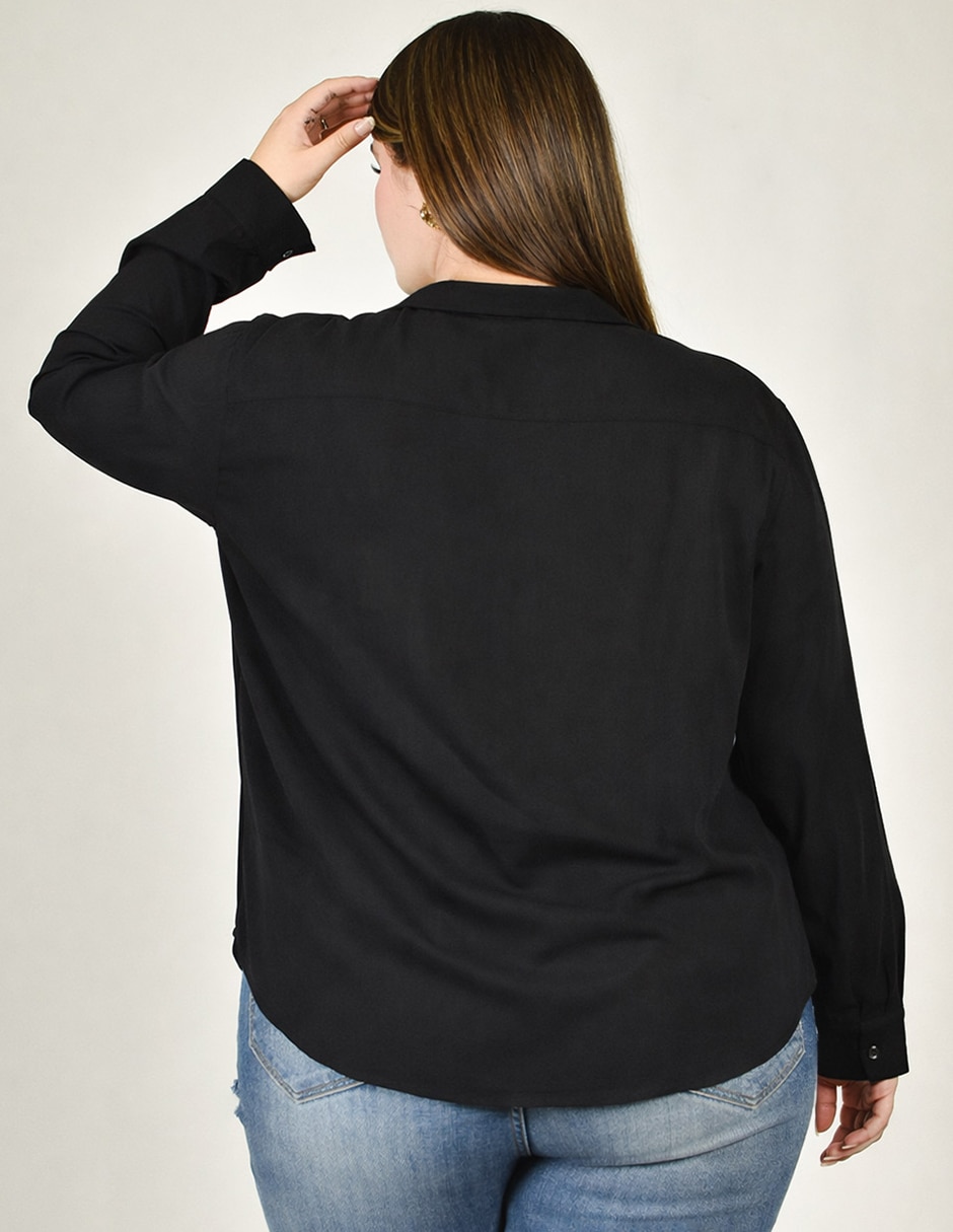 Blusa Roman Fashion manga larga para mujer
