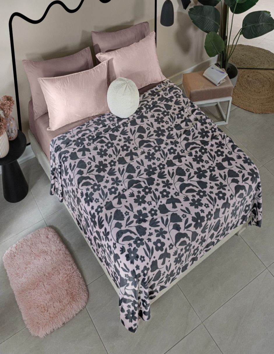 Cobertor estampado floral 2