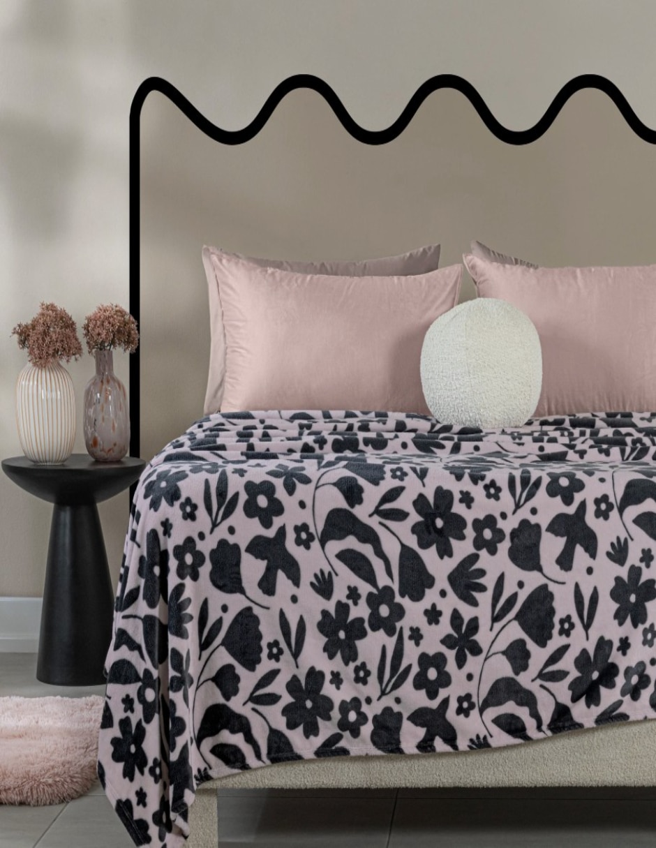 Cobertor estampado floral
