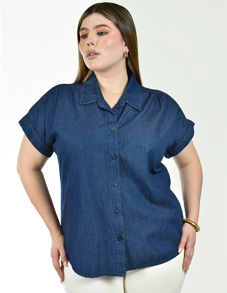 Blusa manga corta para mujer