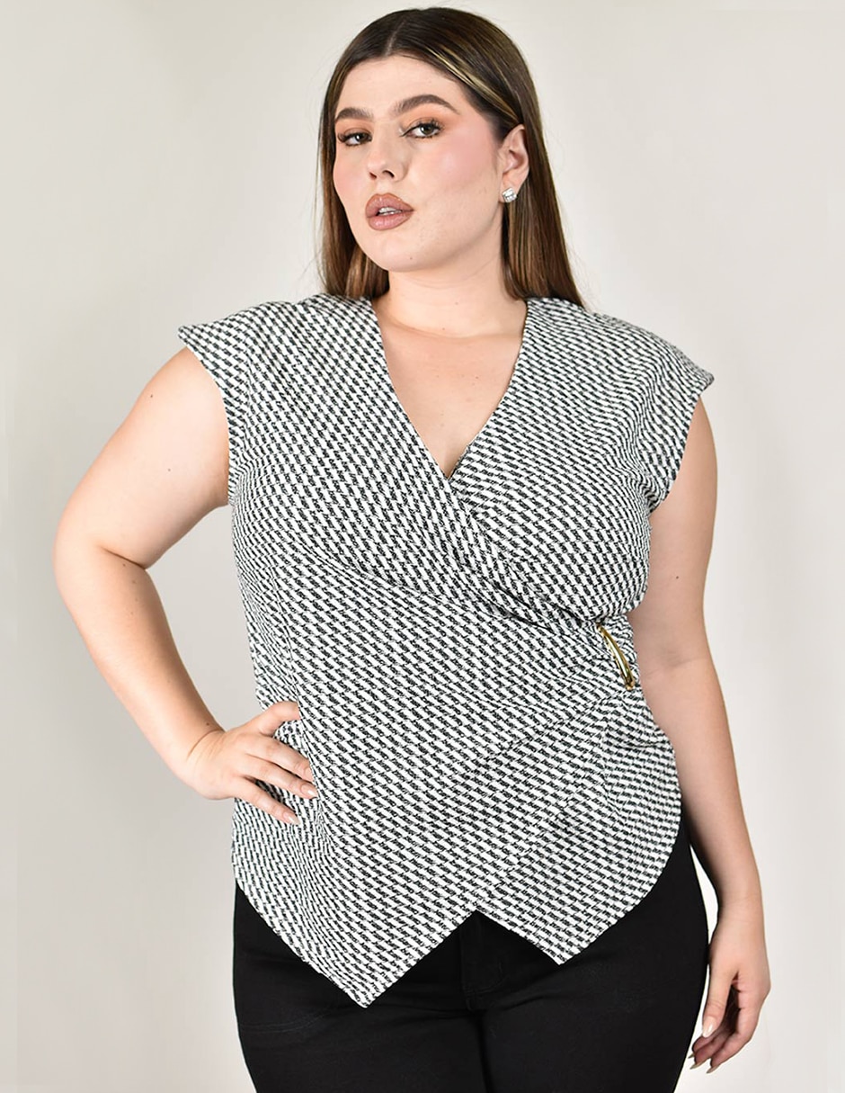 Blusa manga corta para mujer