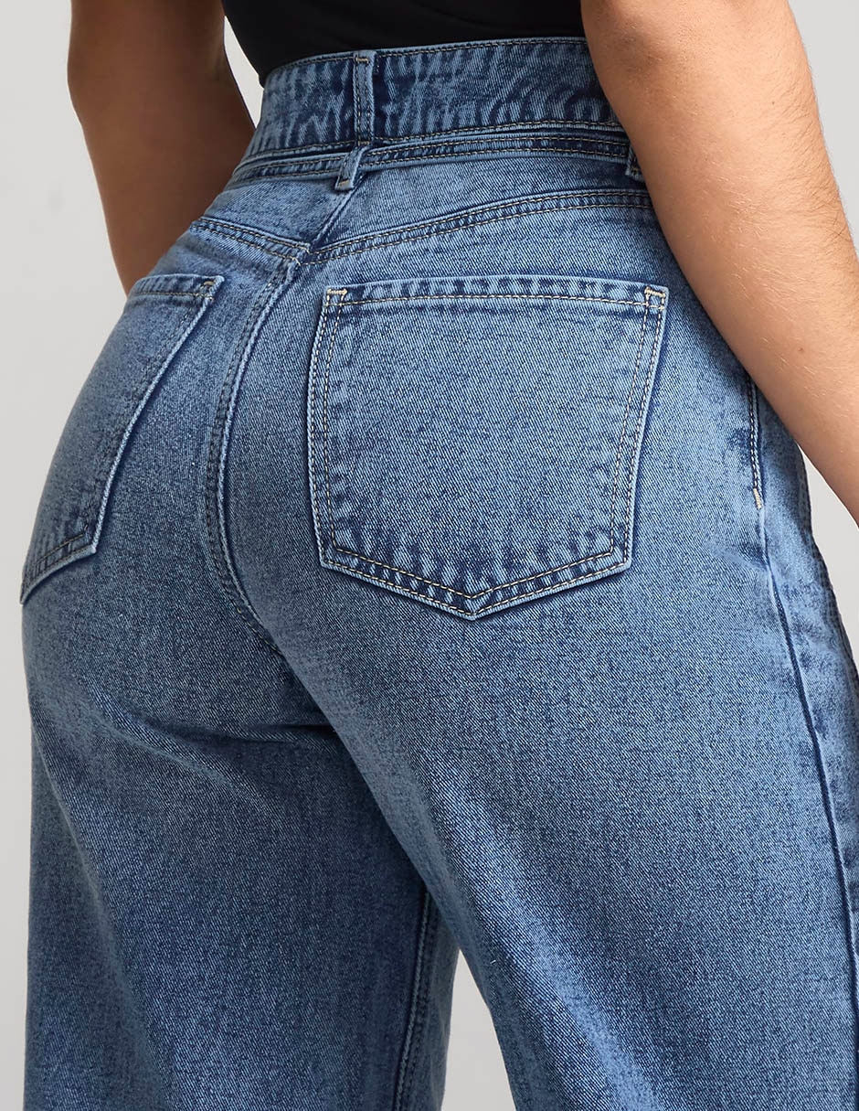 Jeans wide leg urban para mujer 5
