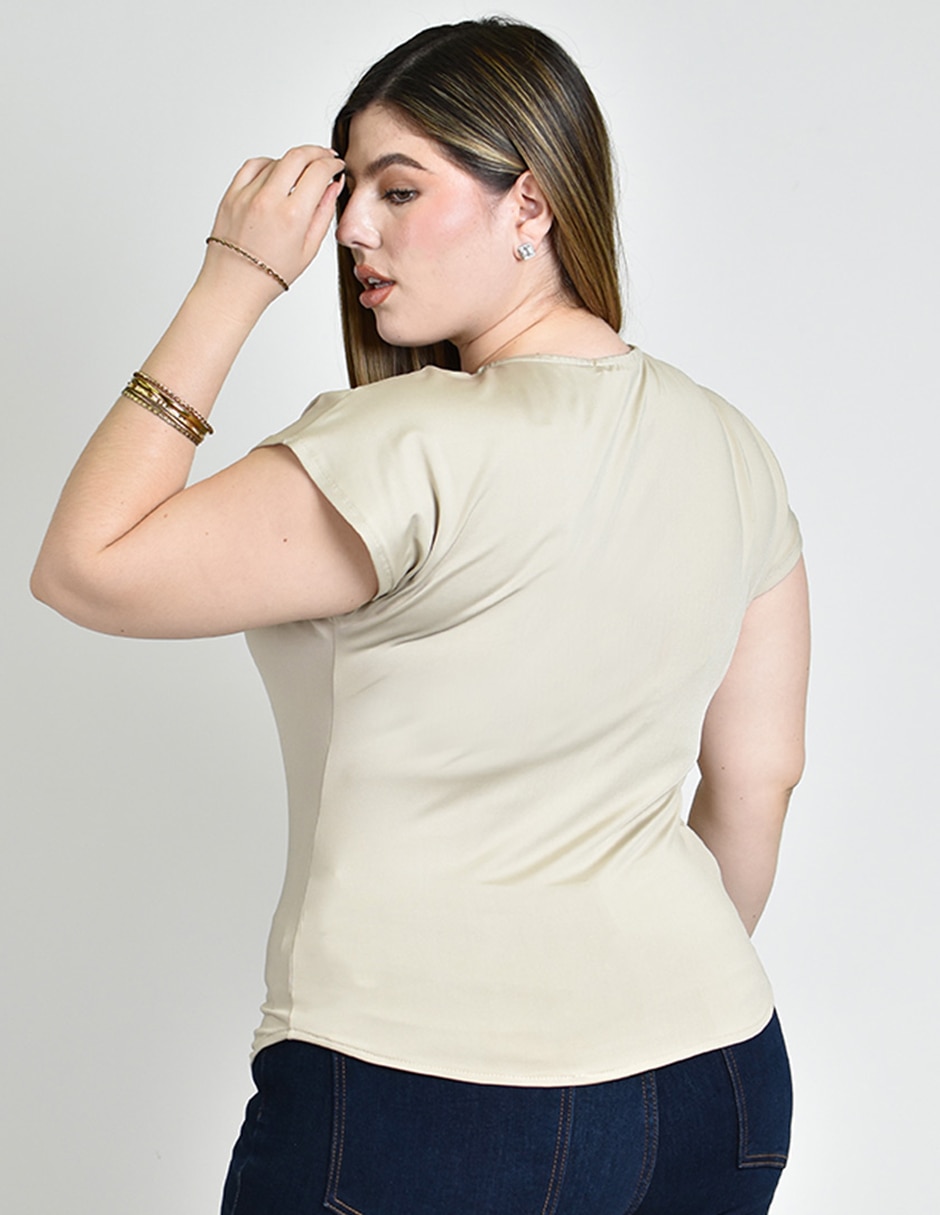 Blusa manga corta para mujer 5