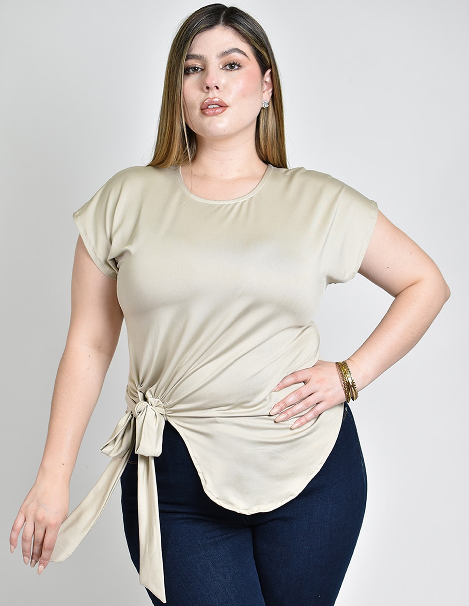 Blusa manga corta para mujer
