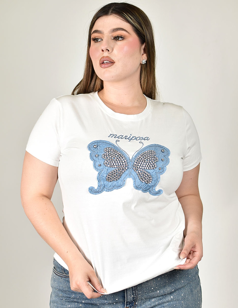Blusa manga corta para mujer