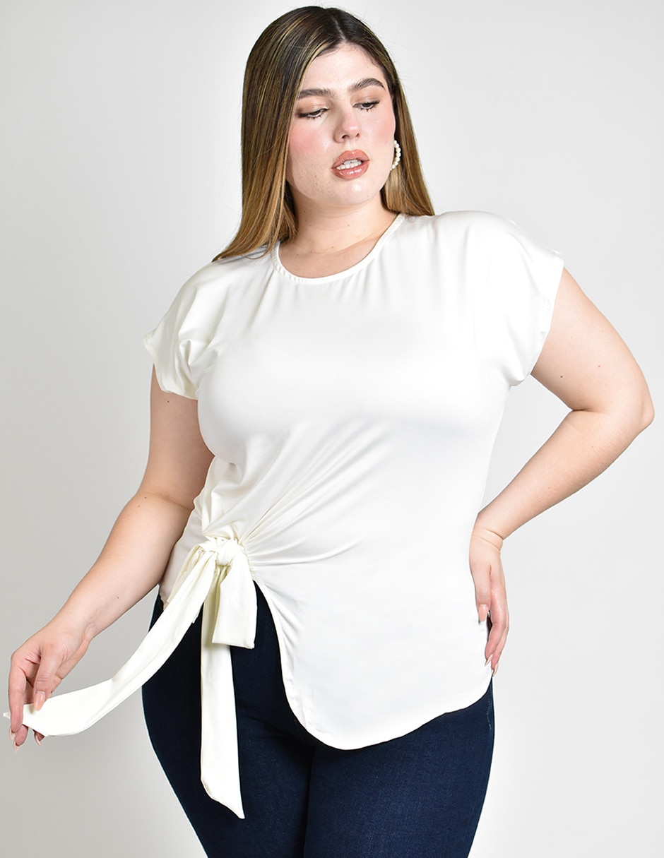 Blusa manga corta para mujer
