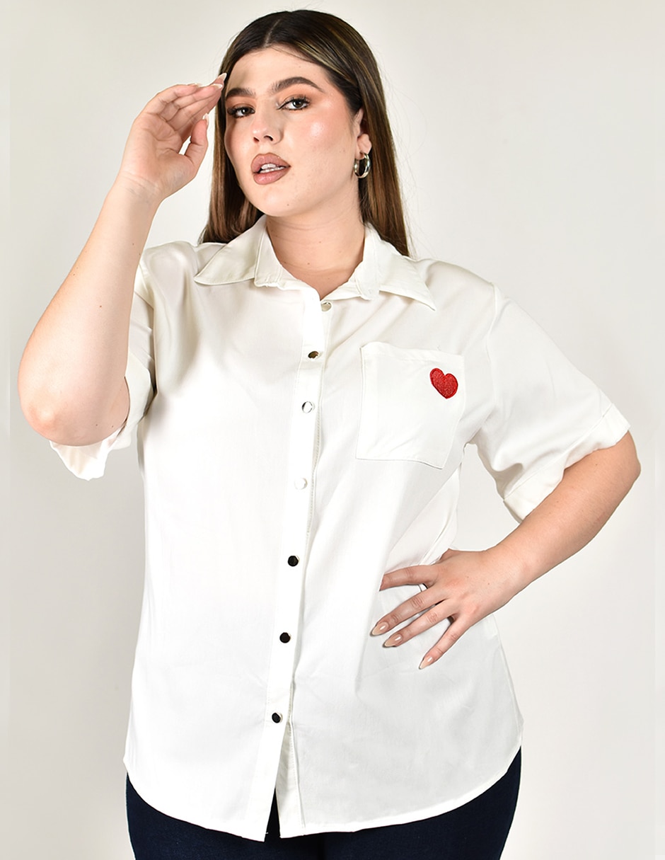 Blusa manga corta para mujer