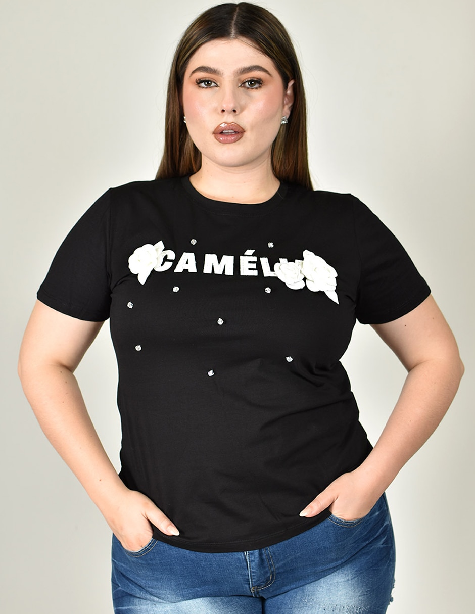 Blusa manga corta para mujer