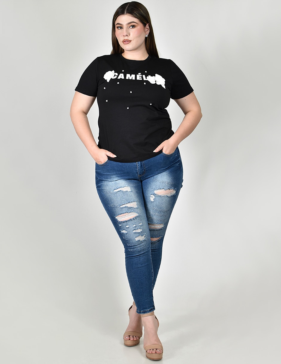 Blusa manga corta para mujer 3