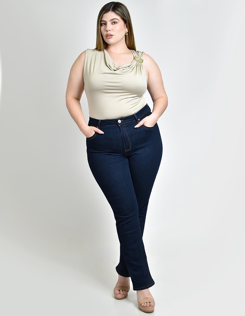 Jeans straight para mujer 5