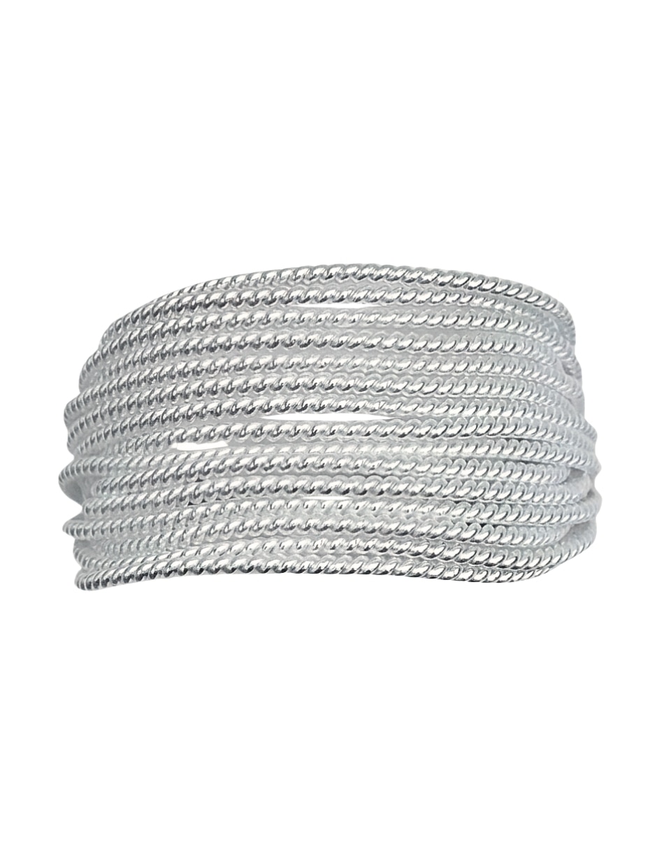 De semicircular aretize brillo p 925 de plata mate