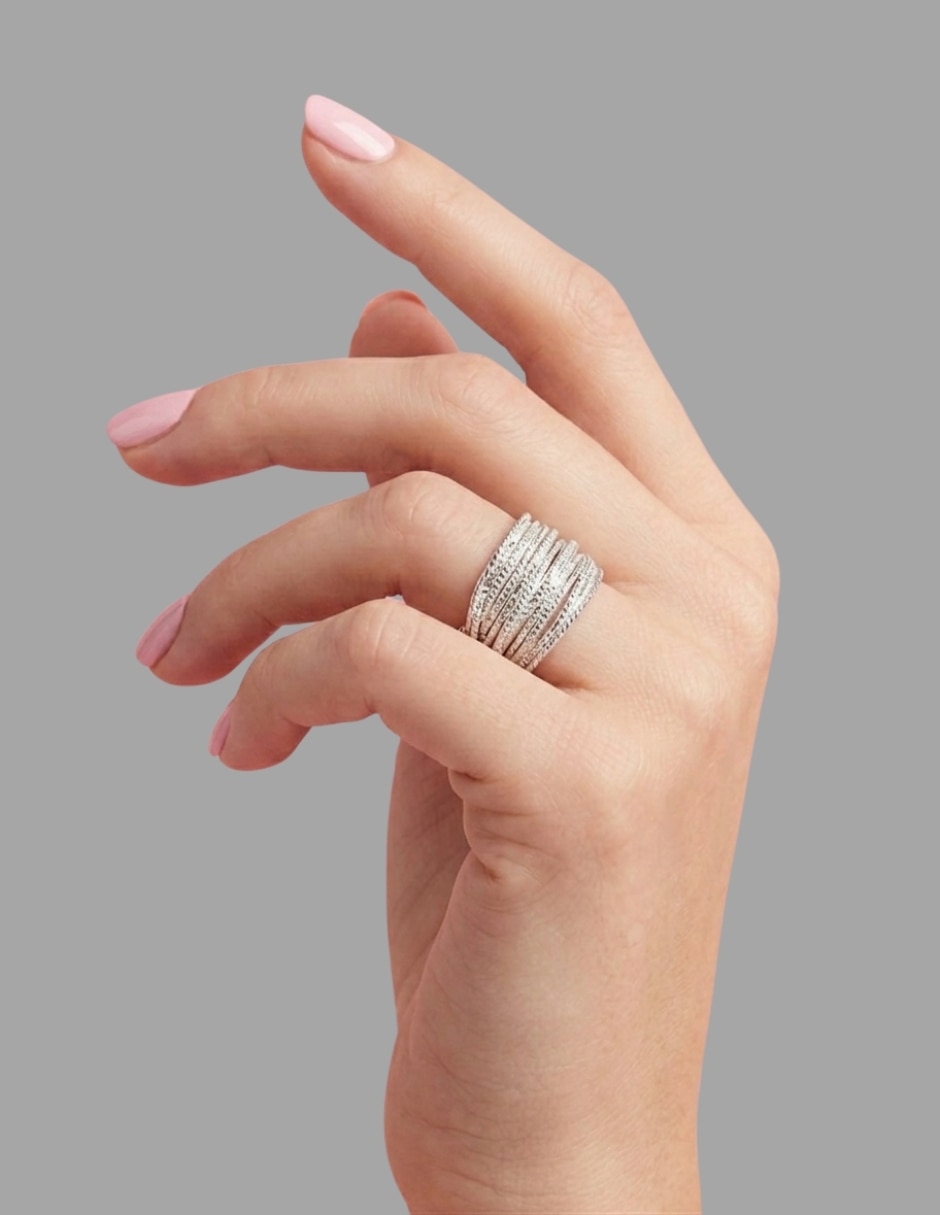 De semicircular aretize brillo p 925 de plata mate