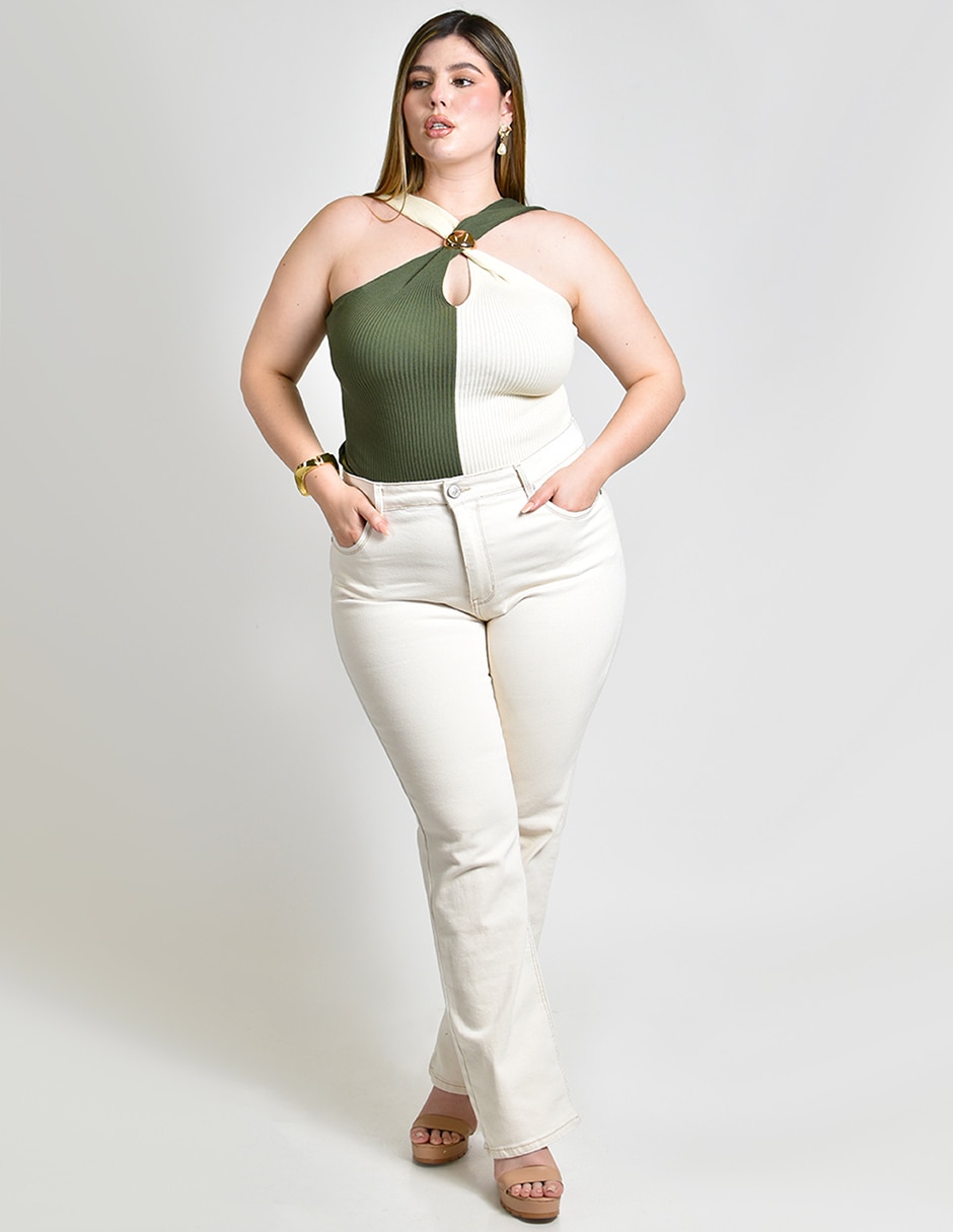 Jeans curvy straight para mujer 3