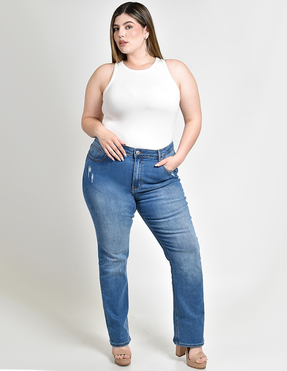 Jeans straight para mujer 3