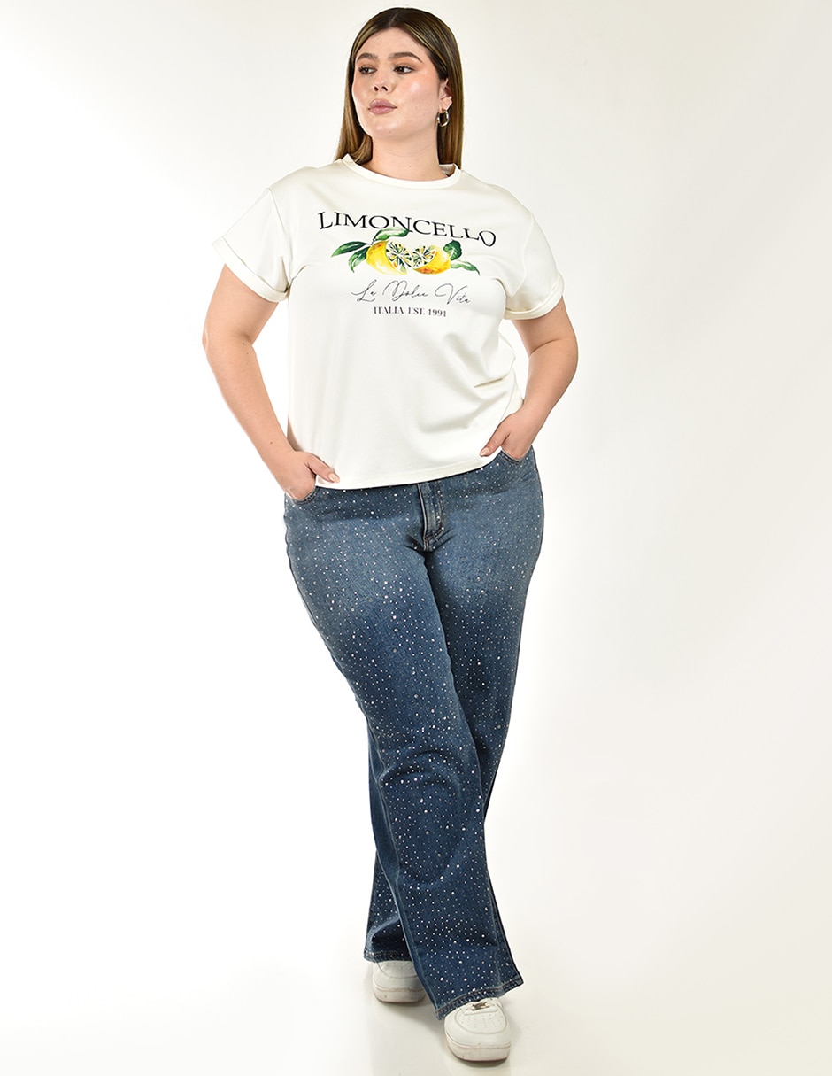 Jeans wide leg Roman Fashion para mujer