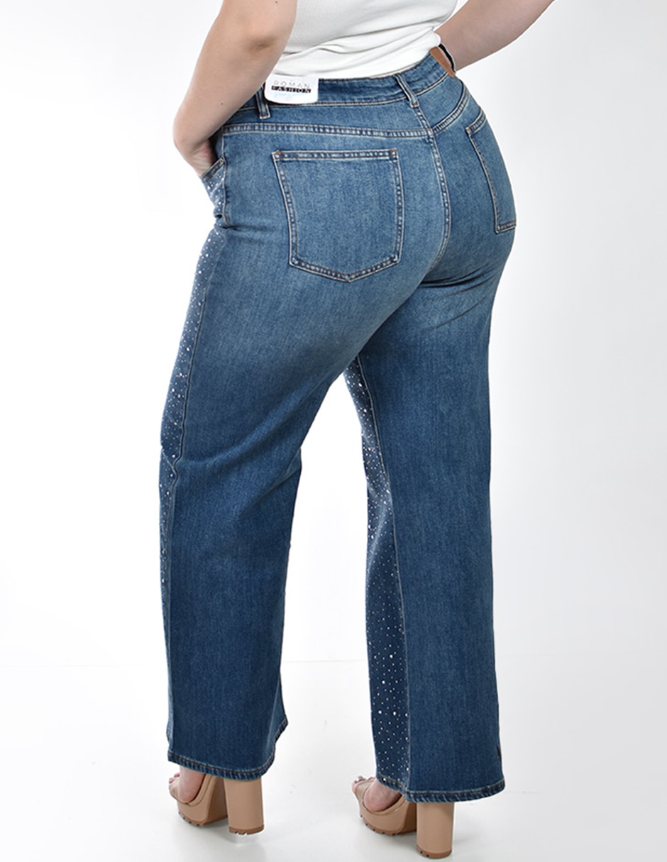 Jeans wide leg Roman Fashion para mujer