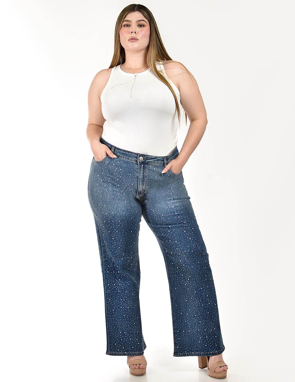 Jeans wide leg Roman Fashion para mujer